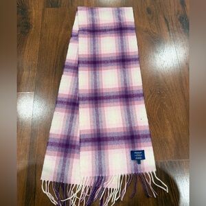 Edinburgh Women's 100% Cashmere Plaid Scarf purple